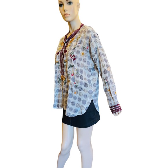 Johnny Was Multicolor Embroidered Blouse - Picture 3 of 12